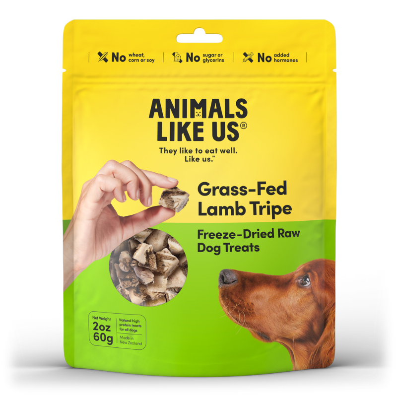 Animals Like Us Grass-Fed Lamb Tripe Freeze Dried Raw Dog Treats 60g