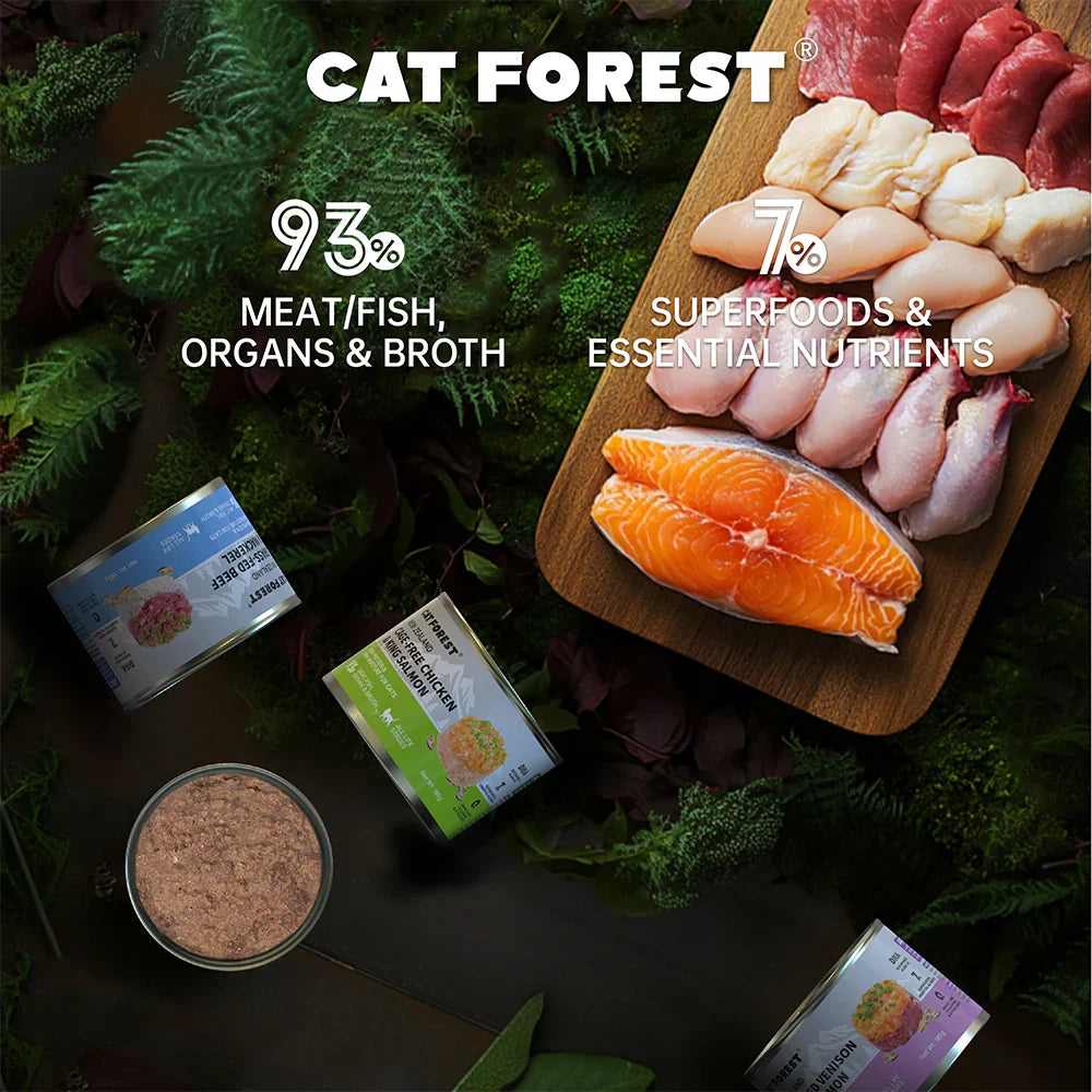 CAT FOREST Grass-Fed Beef Wet Cat Canned Food 180g x 12
