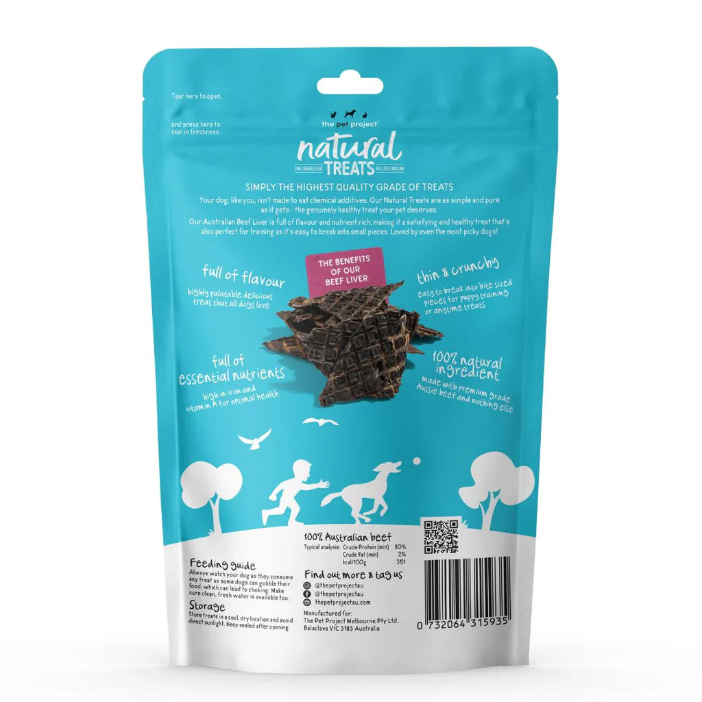 The Pet Project Beef Liver Dog Treats 100g