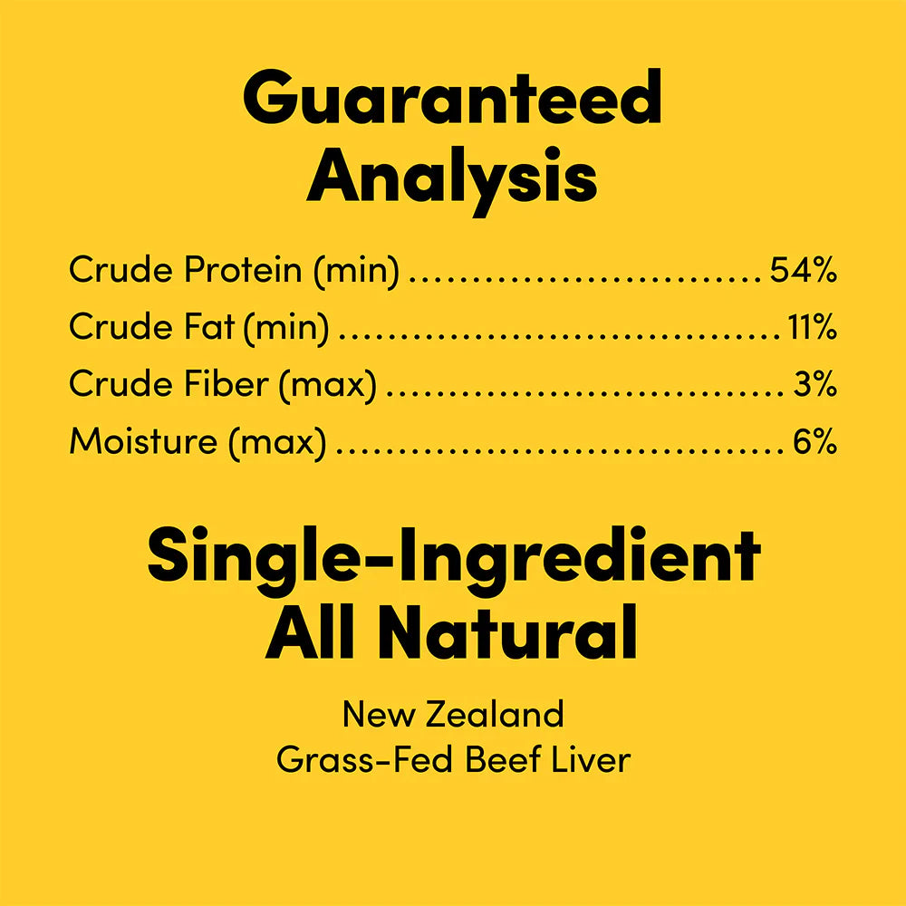 Animals Like Us Grass-Fed Beef Liver Freeze Dried Raw Dog Treats 85g