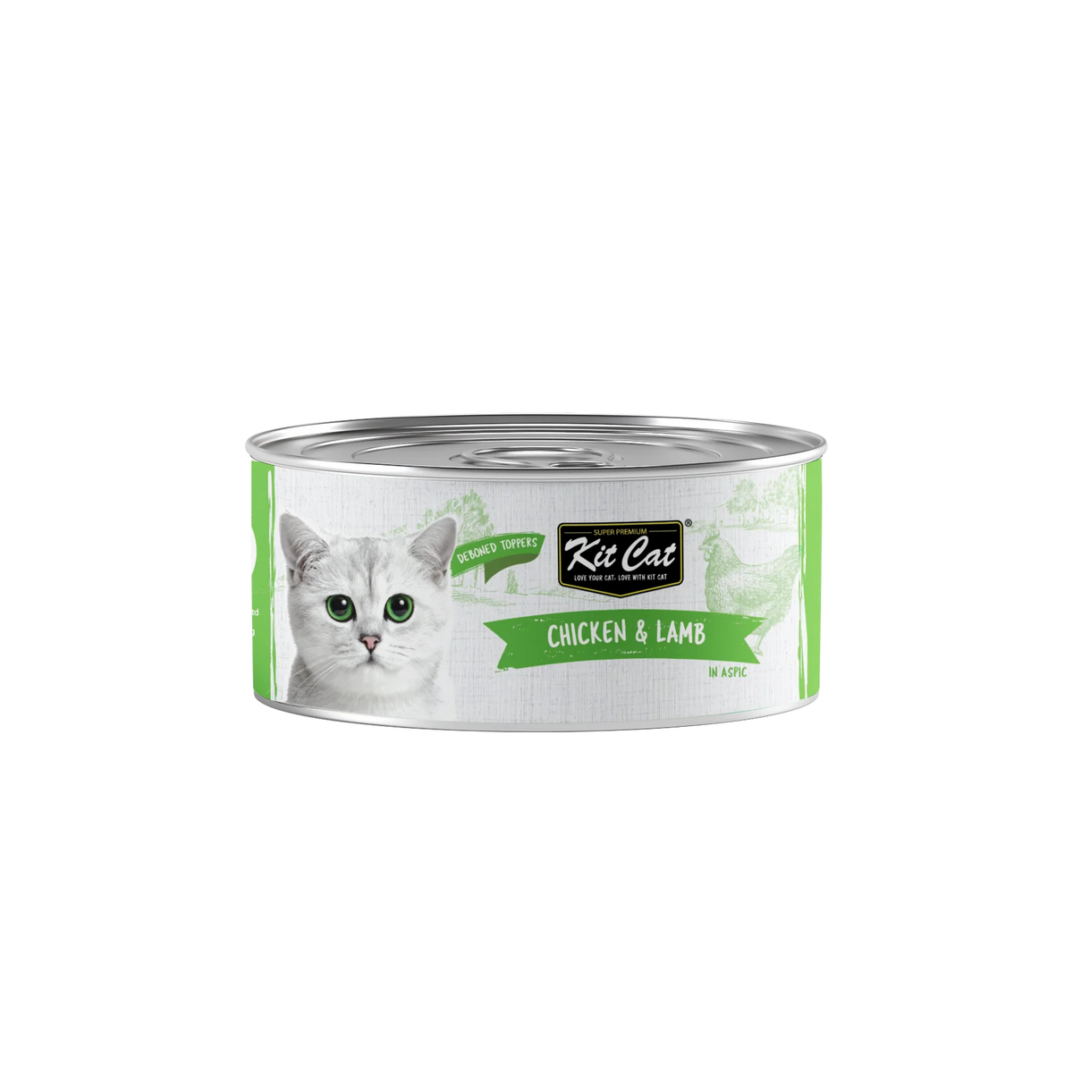 Kit Cat Grain Free Wet Cat Food Can 80g CHICKEN & LAMB