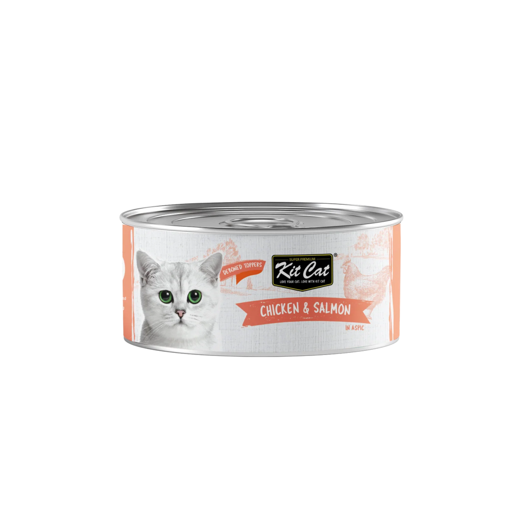 Kit Cat Grain Free Wet Cat Food Can 80g CHICKEN & SALMON