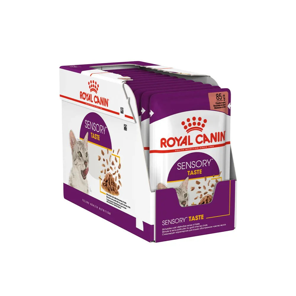 Royal Canin Adult Sensory Taste Wet Cat Food Pouches in Gravy 12 x 85g