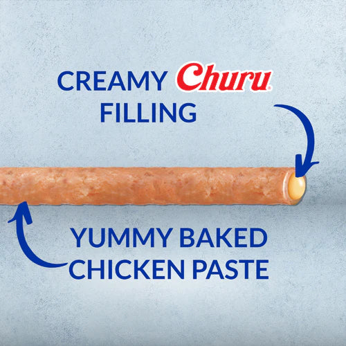 INABA DOG CHURU ROLLS CHICKEN WRAPS W SALMON 96G 6PK