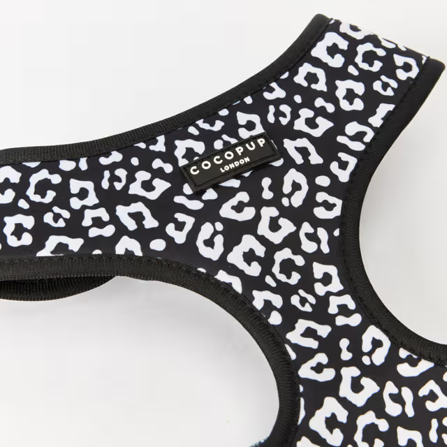 Cocopup London - Adjustable Neck Harness - Black Leopard - X-Small