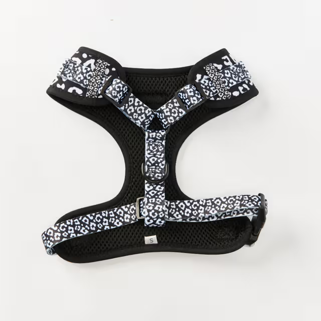 Cocopup London - Adjustable Neck Harness - Black Leopard - X-Small