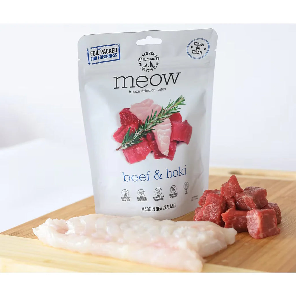 Meow Freeze Dried Cat Food Beef & Hoki 280gm