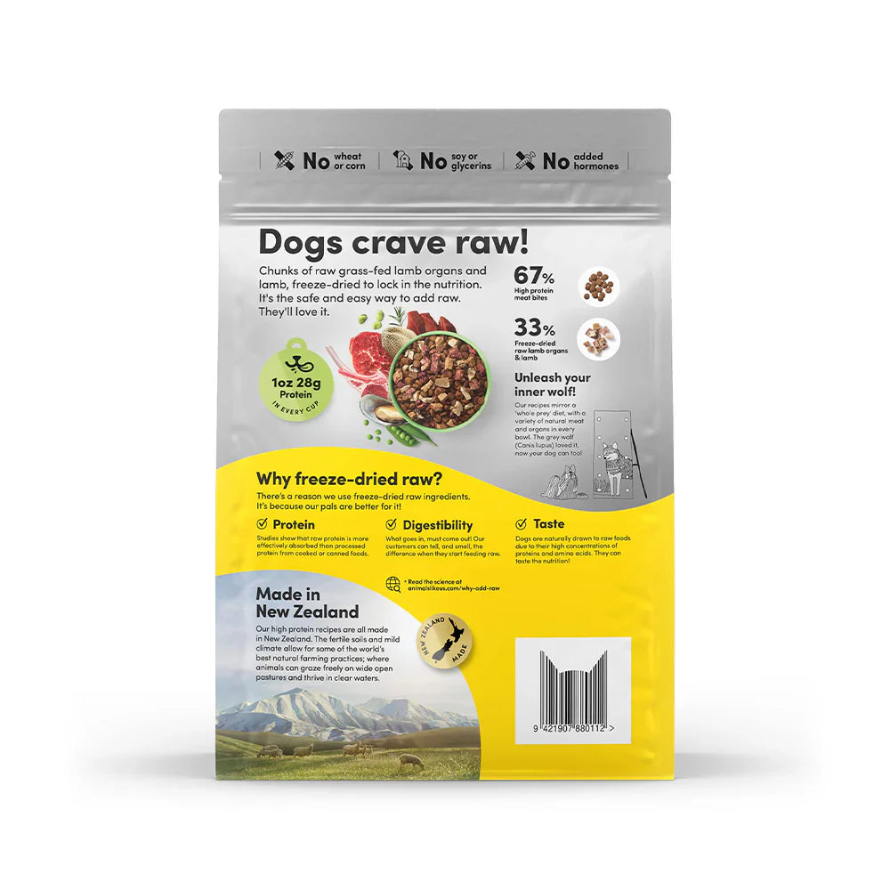 Animals Like Us Raw Mix 33 Grass Fed Lamb Freeze Dried Dog Food 2kg