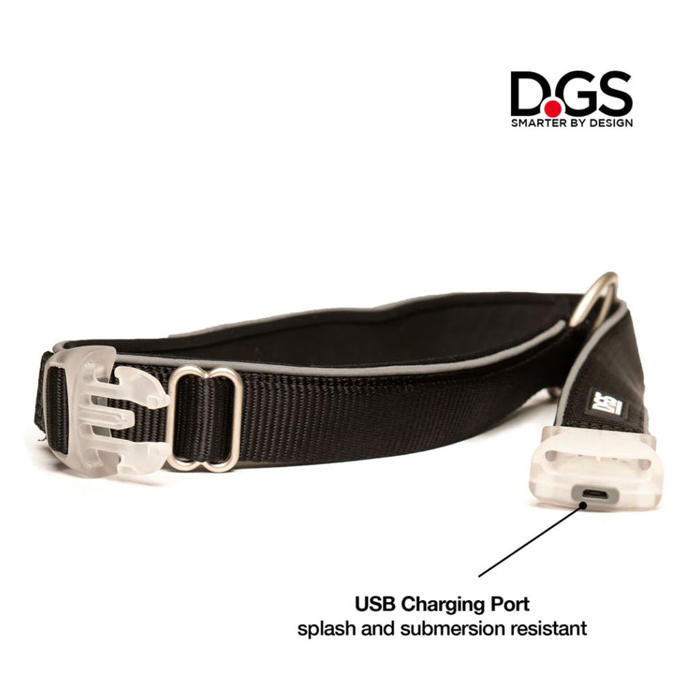 DGS LED COLLAR SMALL BLACK ( Stock)