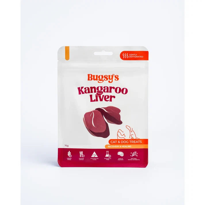 BUGSY'S Australian Kangaroo Liver Dog Treats 70g