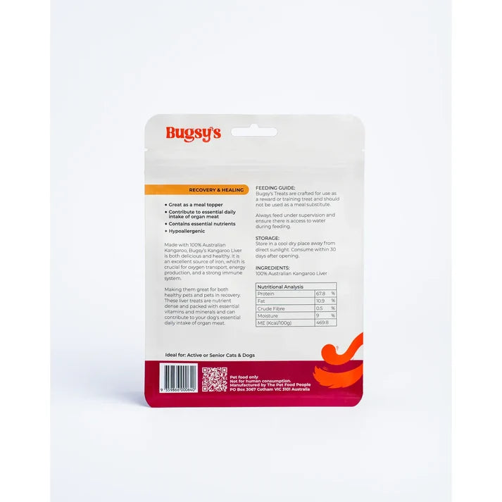 BUGSY'S Australian Kangaroo Liver Dog Treats 70g