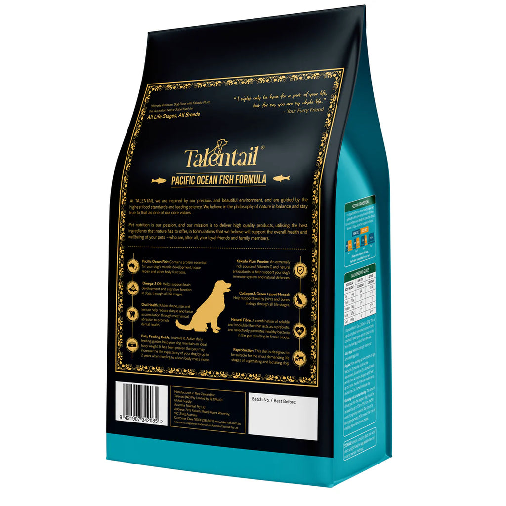 Talentail Ultimate Pacific Ocean Fish Dry Dog Food 1.8kg