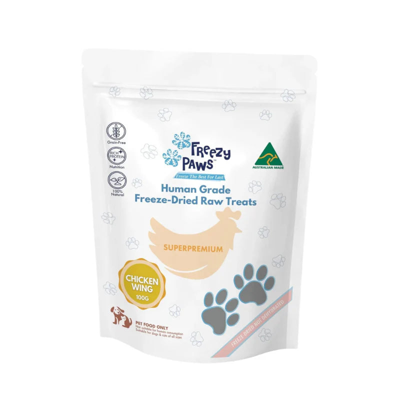 Freezy Paws Freeze Dried Dogs and Cats Treats Chicken Wings 100g