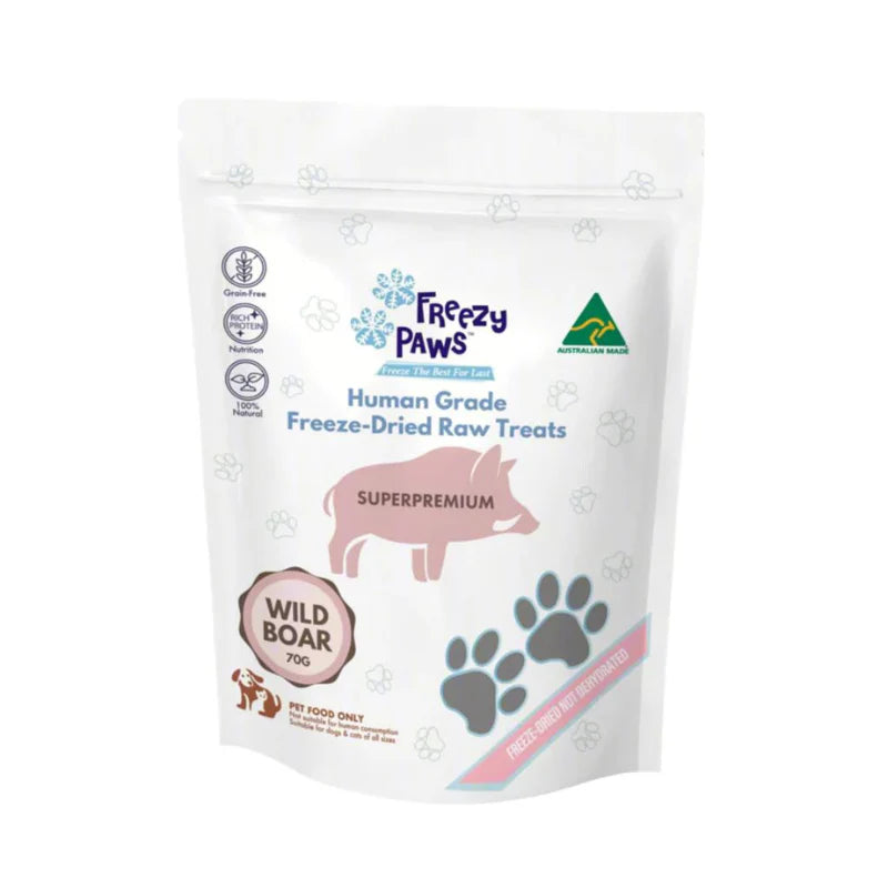 FREEZY PAWS FREEZE DRIED WILD BOAR TREATS 70G