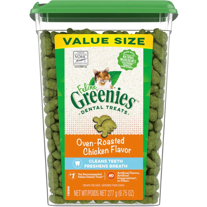 GREENIES CAT CHICKEN FLAVOUR TUB 277G