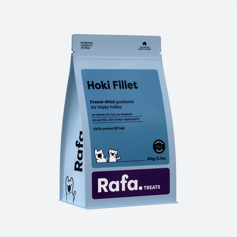 RAFA Raw Freeze-Dried Cat & Dog Treats Human-Grade Hoki Fillet 60g