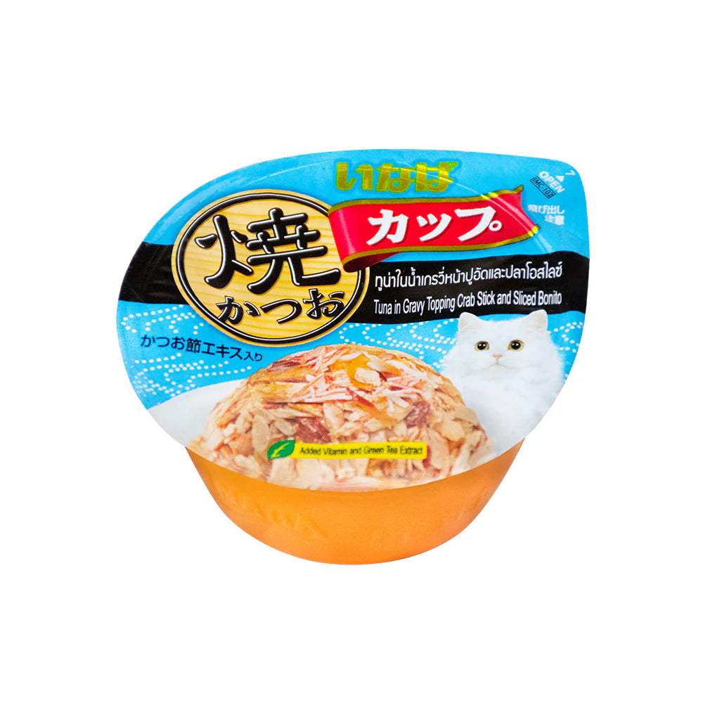 CIAO Gravy Cup Tuna in Gravy Topping Crab Stick and Sliced Bonito 70g