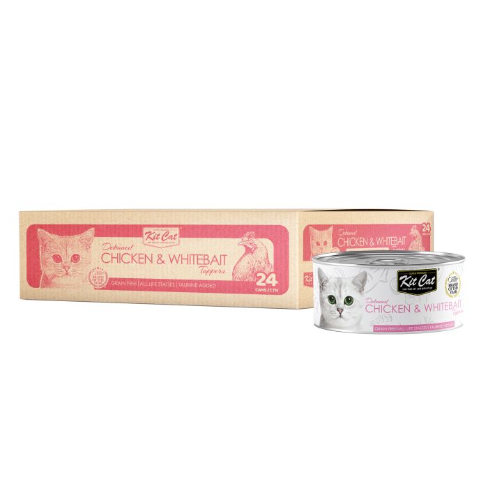 Kit Cat Grain Free Wet Cat Food Can 80g CHICKEN & WHITEBAIT