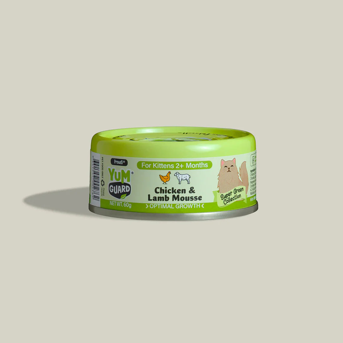 Yumguard Cat Wet Food - Optimal Growth Chicken & Lamb Mousse for Kittens