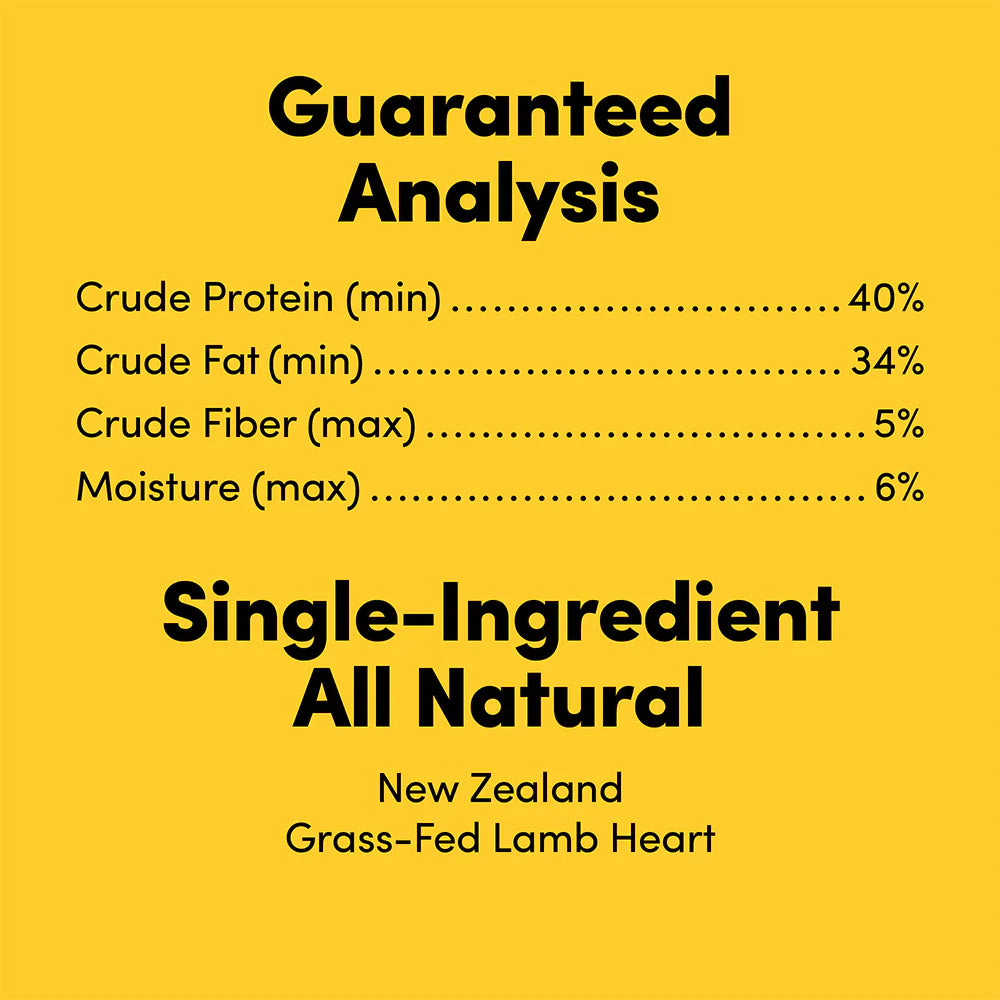 Animals Like Us Grass-Fed Lamb Heart Freeze Dried Raw Dog Treats 85g