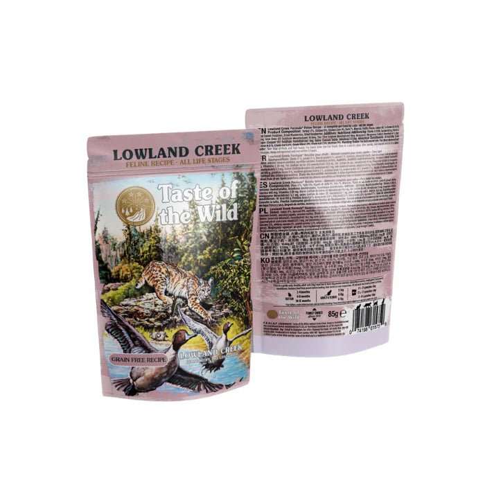 TASTE OF THE WILD Lowland Creek Chunks In Gravy Pouch 85g