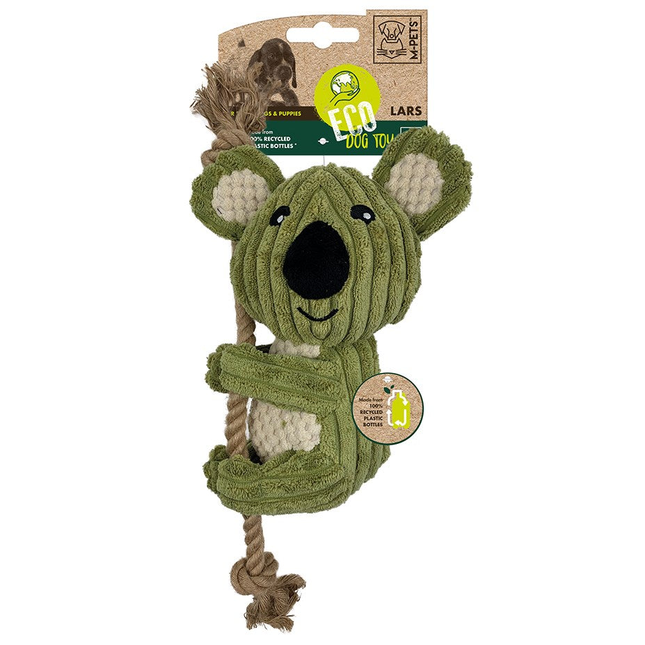 ECO dog toys Corduroy Koala with jute rope