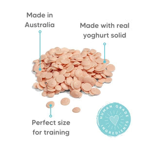 The Pet Project Strawberry Yoghurt Drops Dog Treats 250g