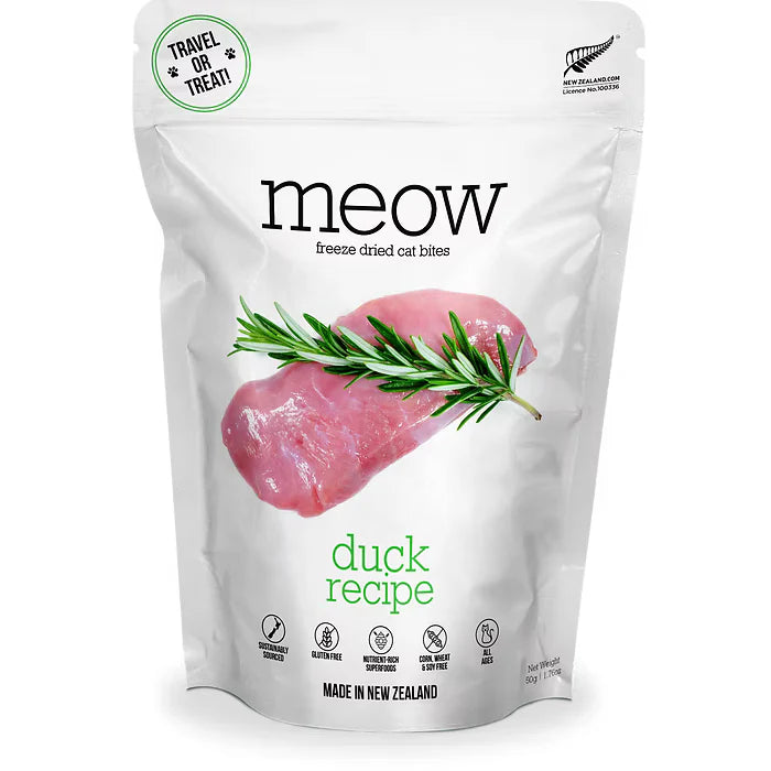 Meow Freeze Dried Cat Treat Duck 50gm
