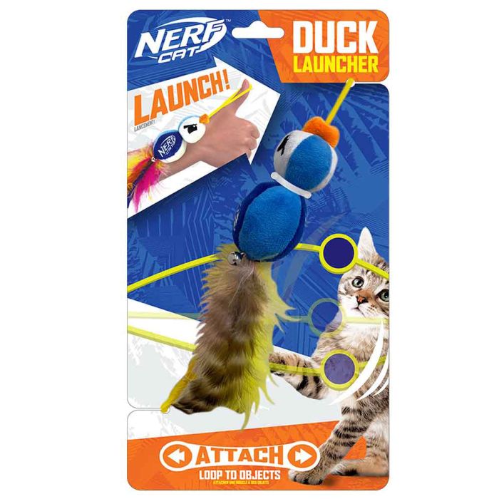 Nerf Cat Plush Elastic Launching Duck w/Bell10cm