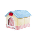 Pawpular Cozy Gingham Checkered Fabric Pet House