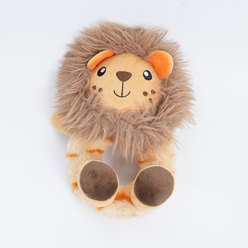 Pawpular Plush Squeaky Dog Toy ¨C Mighty Lion