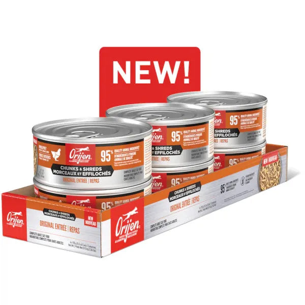Orijen Chunks & Shreds Original ENTREE in Bone Broth Cat Wet Food Can 85g