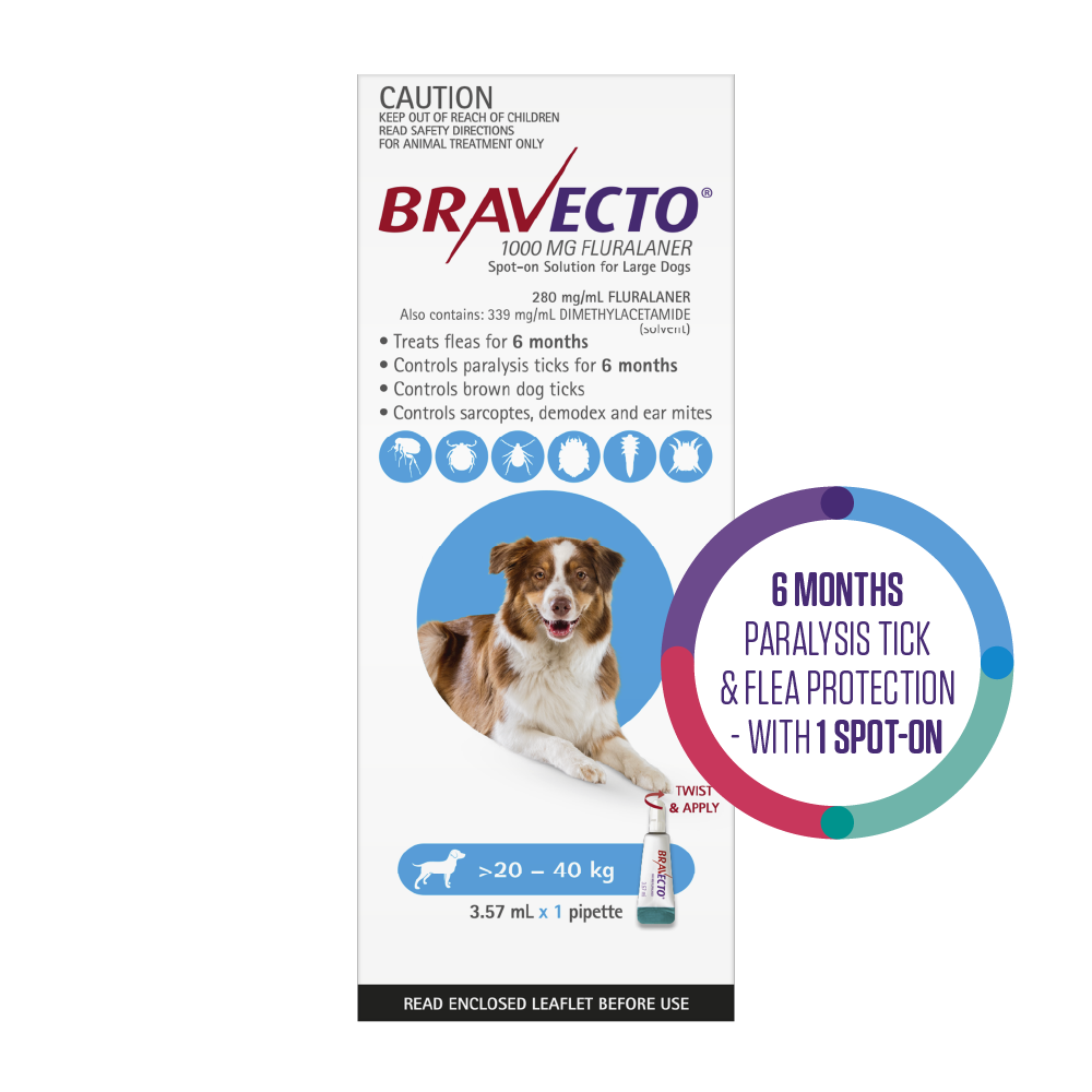 Bravecto Spot-On for Large Dogs 20-40kg 1pk