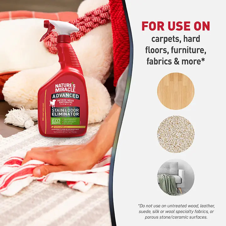 Nature's Miracle Advanced Dog Stain and Odor Eliminator Lemon 946ml