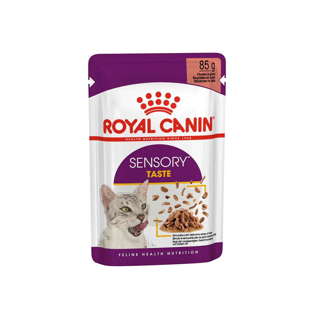 Royal Canin Adult Sensory Taste Wet Cat Food Pouches in Gravy 12 x 85g