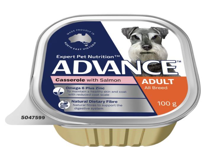 ADVANCE DOG ADULT SALMON CASS 100G 12PK