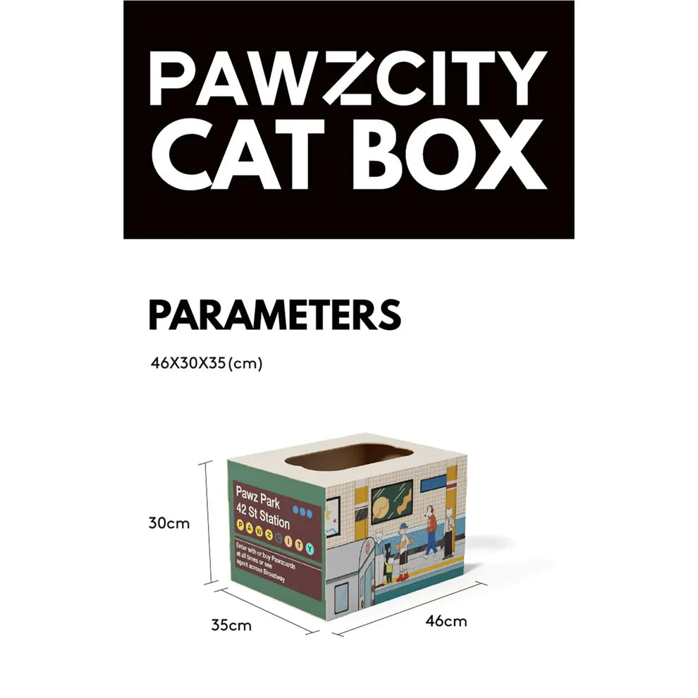 PAWZCITY Cat Scratcher House - New York Subway