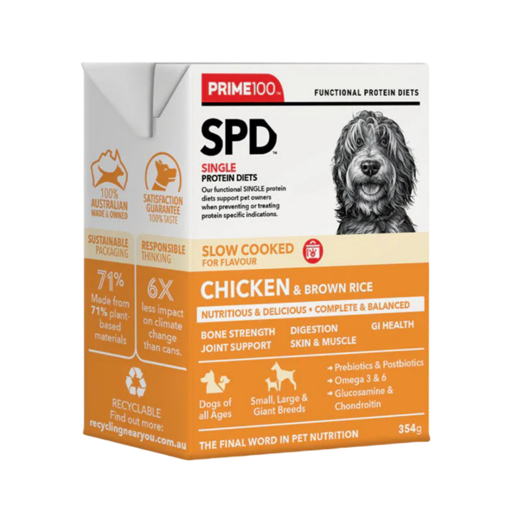 Prime100 SPD Slow Cooked Chicken & Brown Rice 354g