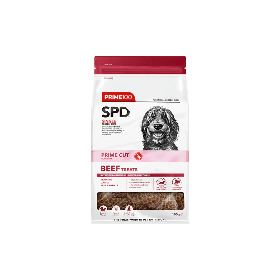 SPD PRIME CUT BEEF TREATS 100G
