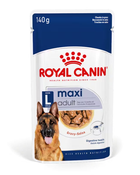 Royal Canin Maxi Adult Wet Dog Food in Gravy 10 x 140g