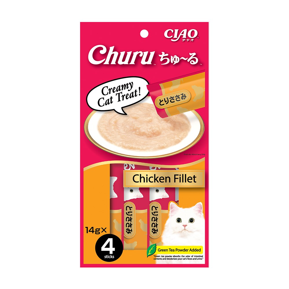 CIAO Churu Puree Cat Wet Treat Chicken Fillet 14gx4