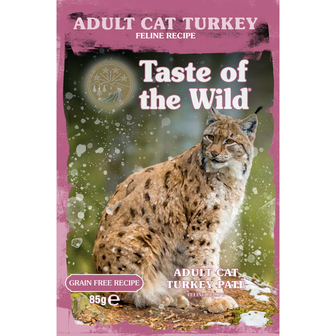 TASTE OF THE WILD - Adult Cat Wet Food Grain Free Turkey with Chicken Pate Pouch