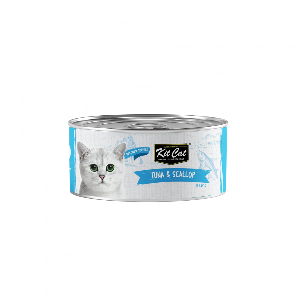 Kit Cat Grain Free Wet Cat Food Can 80g TUNA & SCALLOP