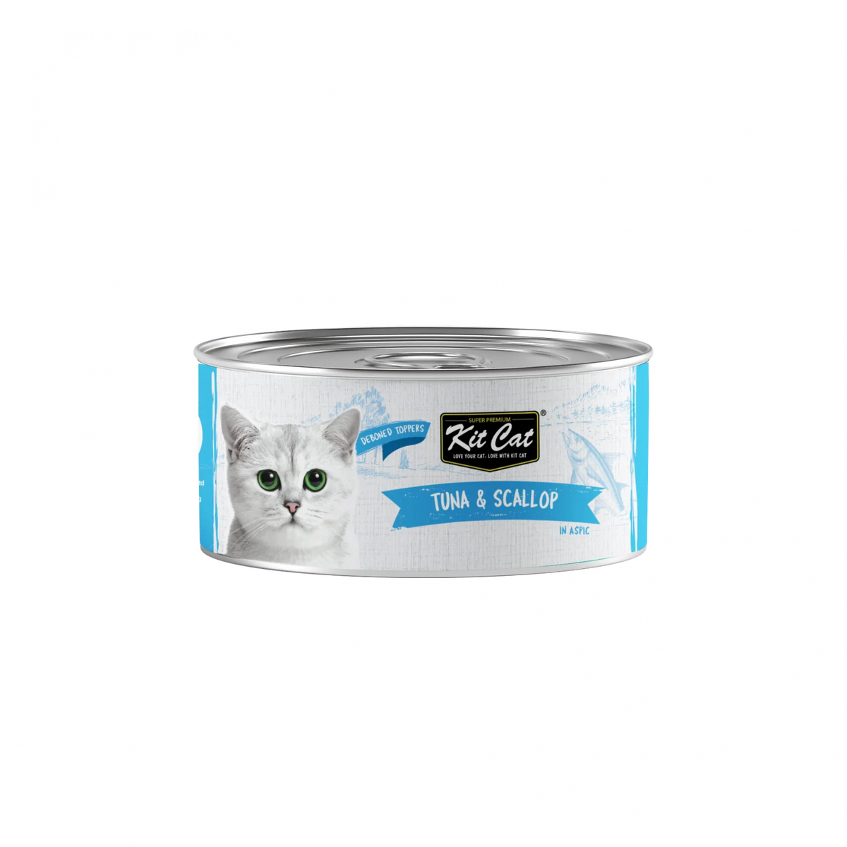 Kit Cat Grain Free Wet Cat Food Can 80g TUNA & SCALLOP
