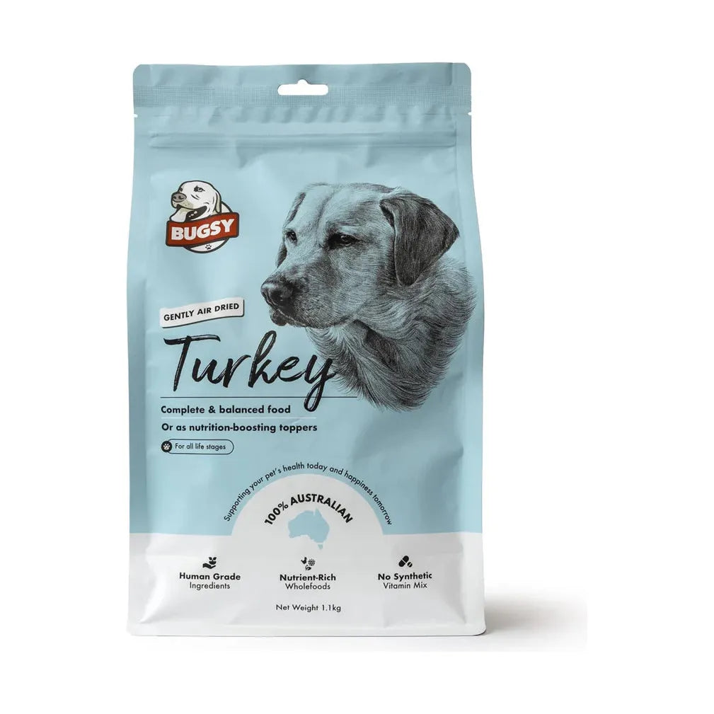 BUGSY Premium Air-Dried Raw Turkey Dog Dry Food