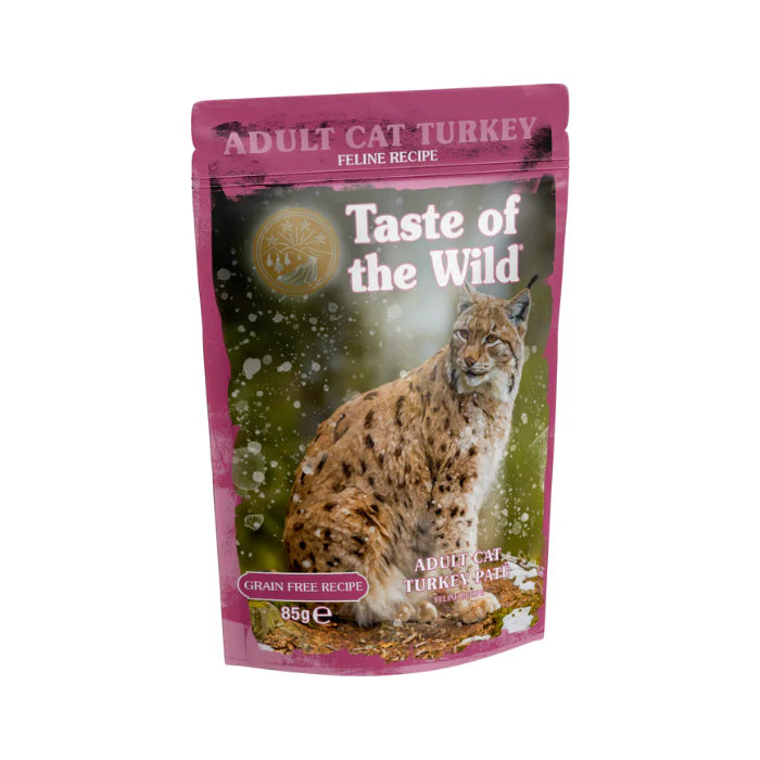 TASTE OF THE WILD - Adult Cat Wet Food Grain Free Turkey with Chicken Pate Pouch