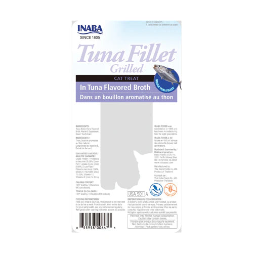 INABA CAT GRLD TUNA FLT EX TEN TUNA BROTH 15G 6PK
