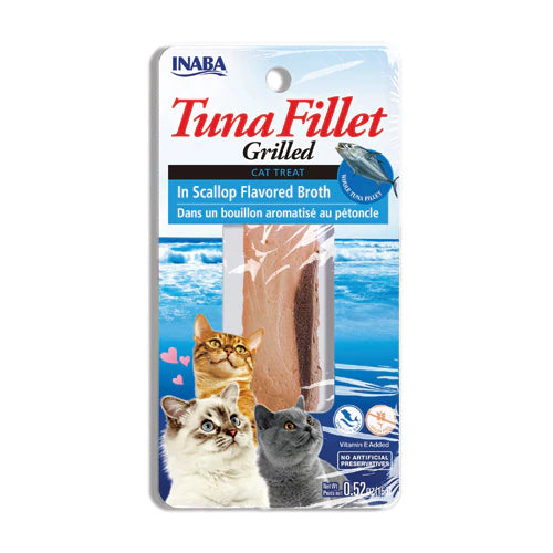 INABA CAT GRILLED TUNA FILLET IN TUNA BROTH 15G 6PK