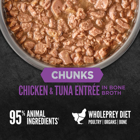 Orijen Chunks & Shreds Chicken & Tuna ENTREE For Kitten in Bone Broth Cat Wet Food Can 85g