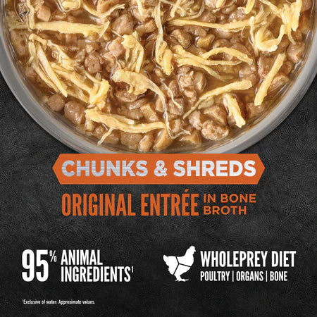 Orijen Chunks & Shreds Original ENTREE in Bone Broth Cat Wet Food Can 85g
